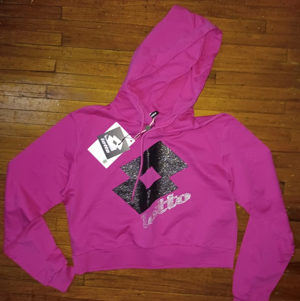 Designer lotto cropped  hoodie